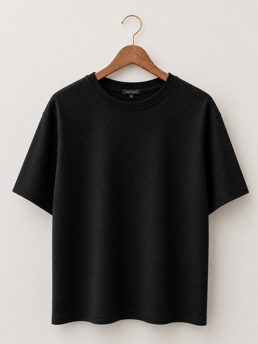 Rhinestone Oversized Top